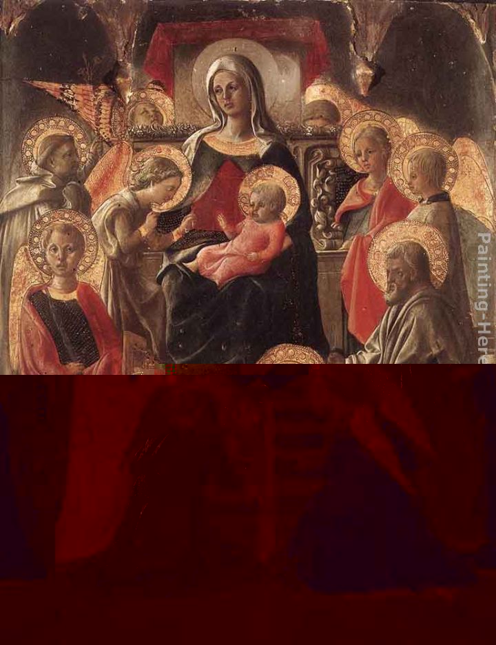 Madonna and Child Enthroned with Saints painting - Fra Filippo Lippi Madonna and Child Enthroned with Saints art painting